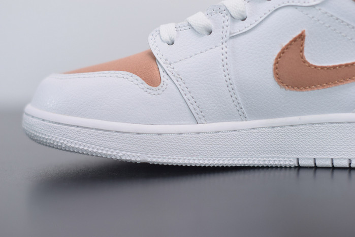 air jordan 1 mid white rose gold 555112-190
