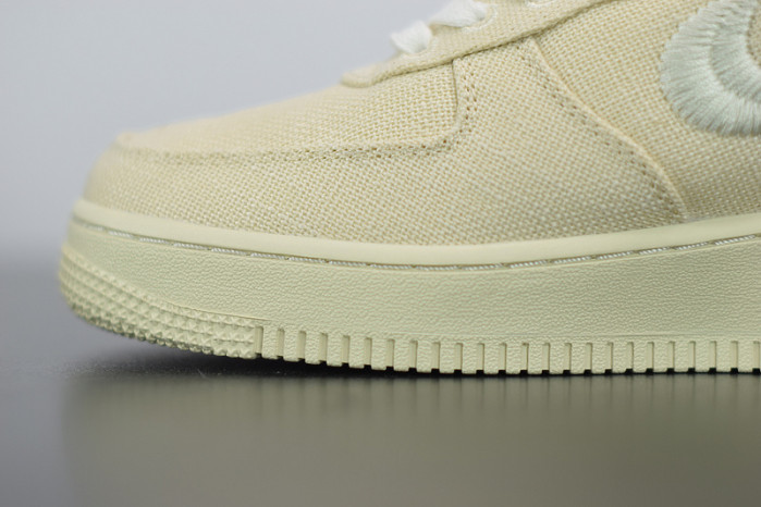 stussy x nike air force 1 low “fossil stone” cz9084-200