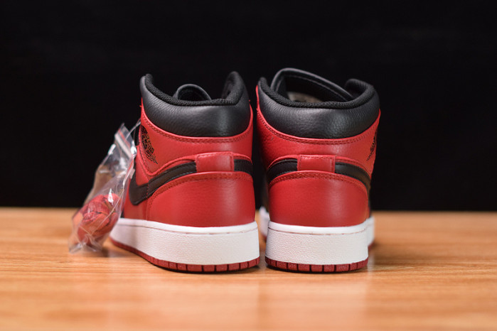 air jordan 1 mid gym red black 554724-610
