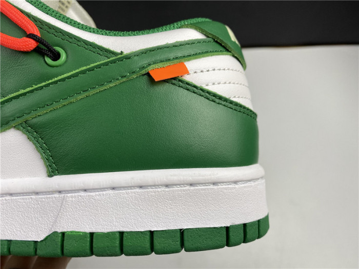nike dunk low off-white pine green ct0856-100