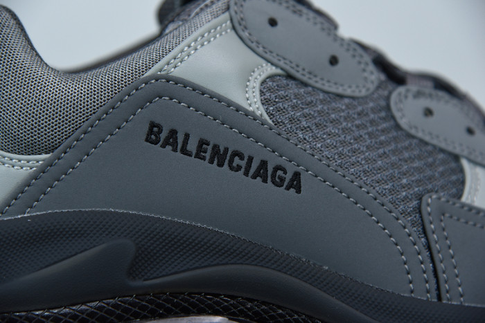 balcia triple s sneaker clear sole dark grey