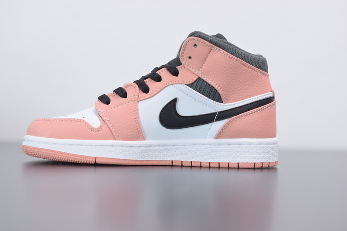air jordan 1 mid pink quartz (gs) 555112-603