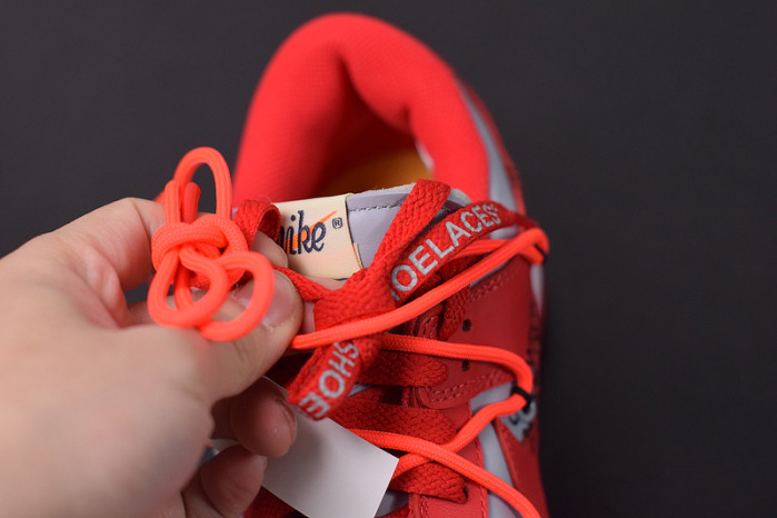 nike dunk low off white university red ct0856-600