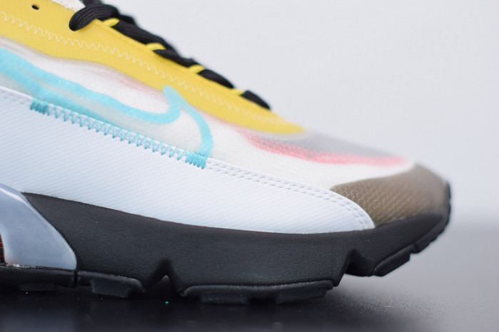 nike air max 2090 white speed yellow bleached aqua ct1091-100