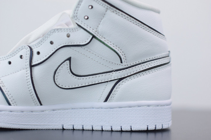 air jordan 1 mid iridescent reflective white ck6587-100