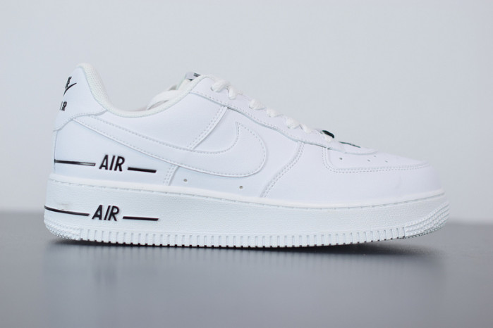 nike air force 1 low double air low white black cj1379-100