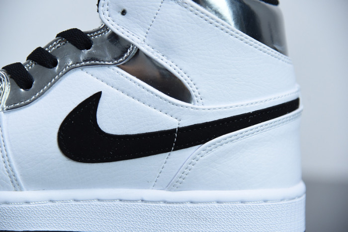 air jordan 1 mid white silver 554724-121