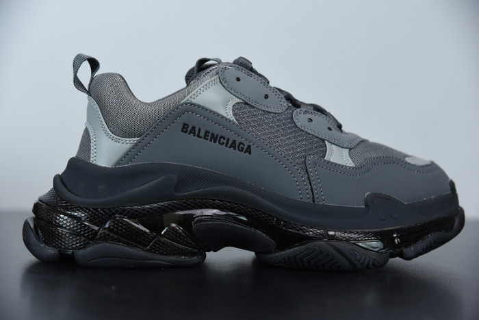 balcia triple s sneaker clear sole dark grey