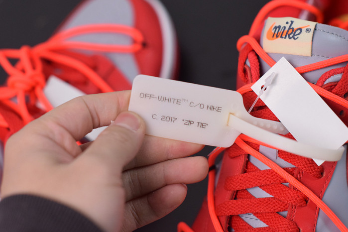 nike dunk low off white university red ct0856-600