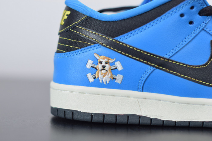 instant skateboard x nike dunk sb low blue white cz5128-400