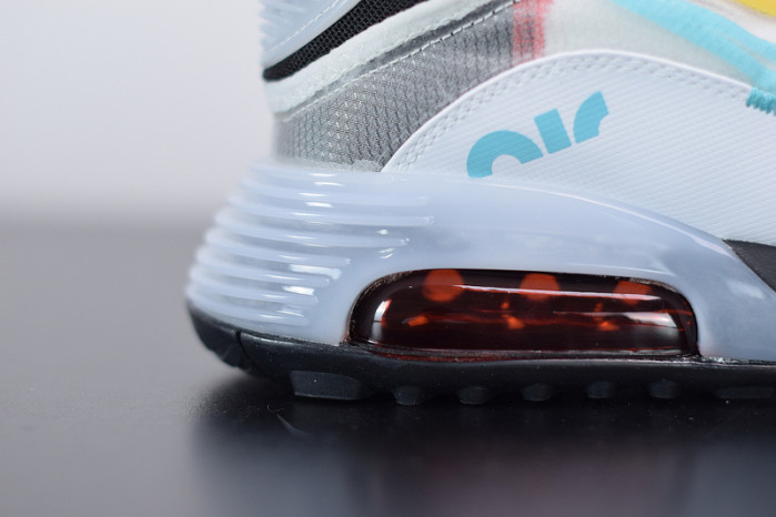 nike air max 2090 white speed yellow bleached aqua ct1091-100