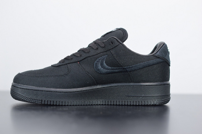 stussy x nike air force 1 low “black” cz9084-001