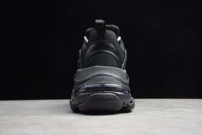 balcia triple s sneaker black clear sole