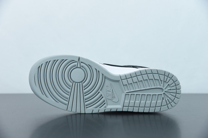 nike dunk low features silver cracked leather do5882-001