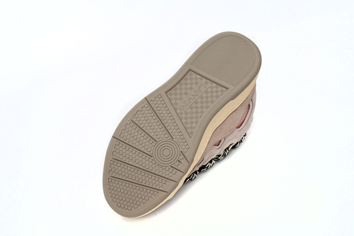 lanvin leather curb glitter pale pink black white