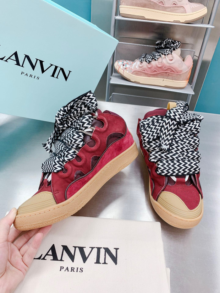 lanvin leather curb red