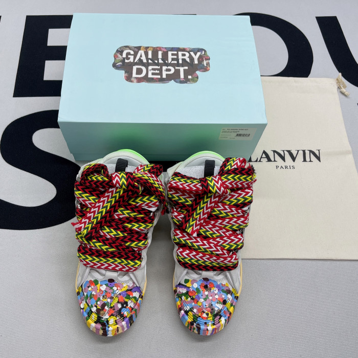 lanvin leather curb white multi