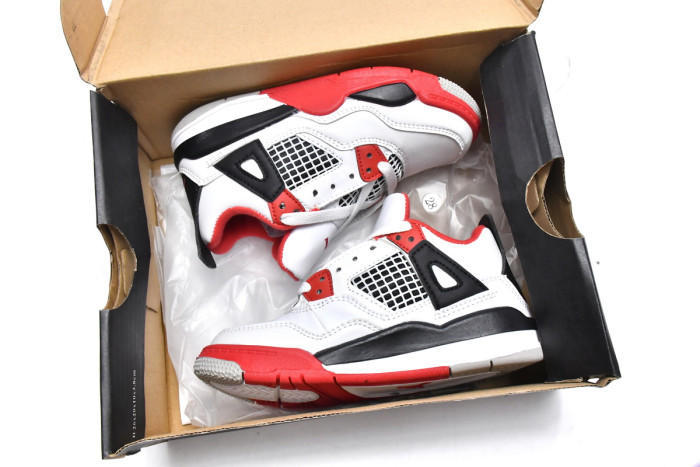 air jordan 4 retro ps fire red kids