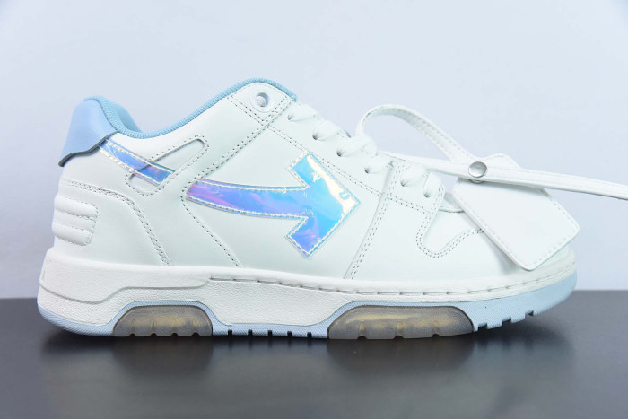 off-white out of office white iridescent blue