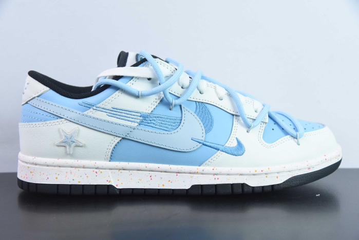 nike sb dunk low ”multi color“ blue white fd4623-156