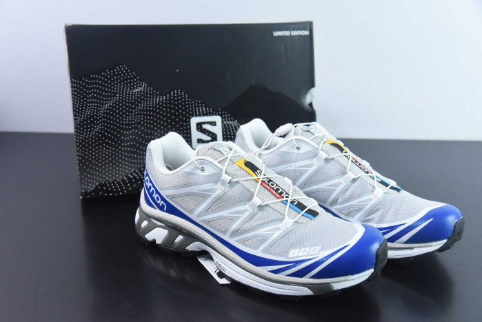 salomon xt-6 blue white grey
