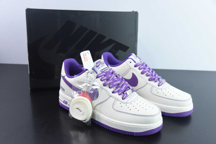 nike air force 1 07 low x S*p*e white and deep pruple su0220-012