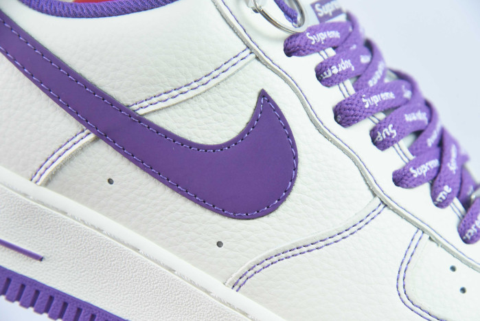 nike air force 1 07 low x S*p*e white and deep pruple su0220-012