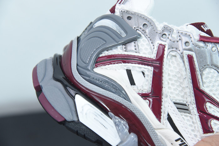 balcia runner white dark red grey