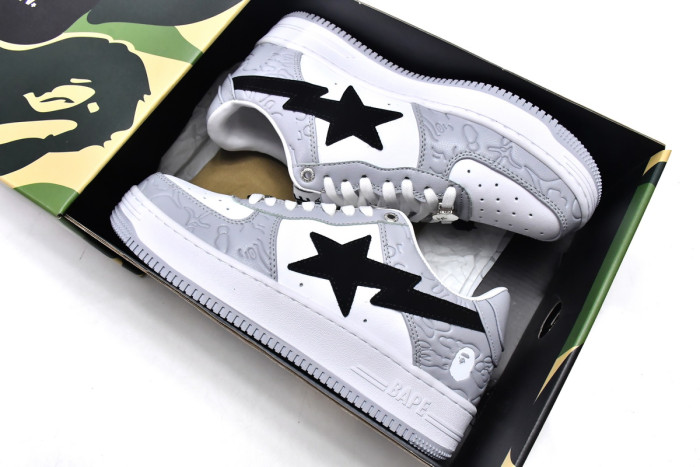 bape sta low grey black white 1h70-191-002