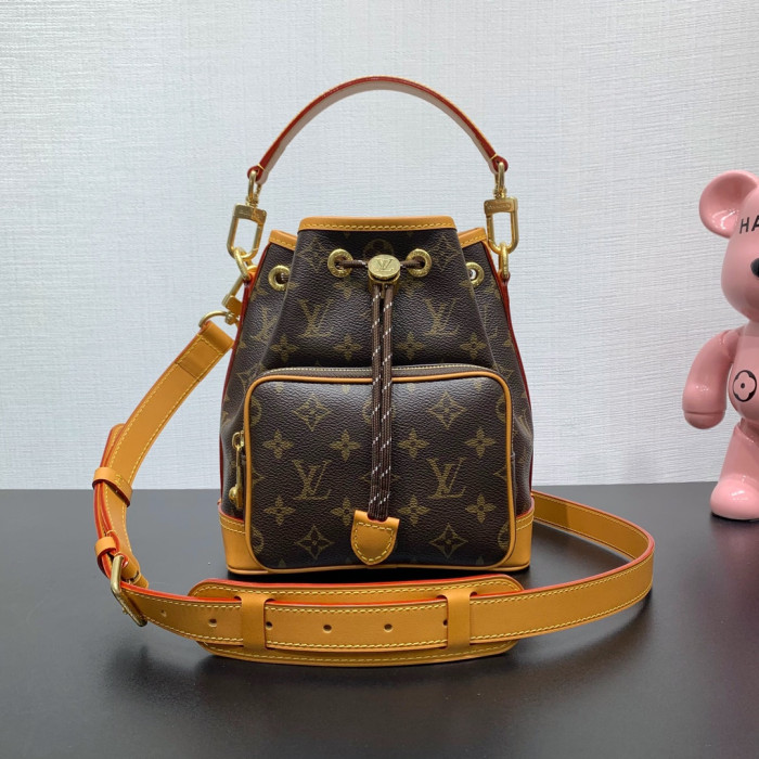 Louis Vuitton LV Monogram Brown Noé Cargo Bucket bag M14017