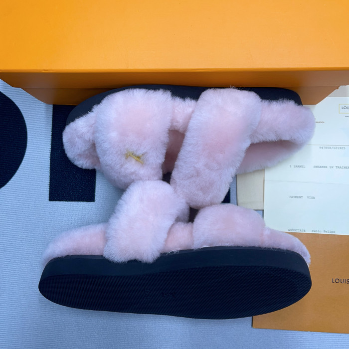 lv slide lady women slippers pink