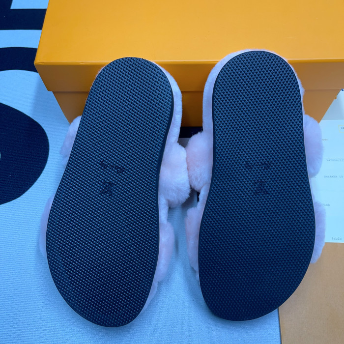 lv slide lady women slippers pink