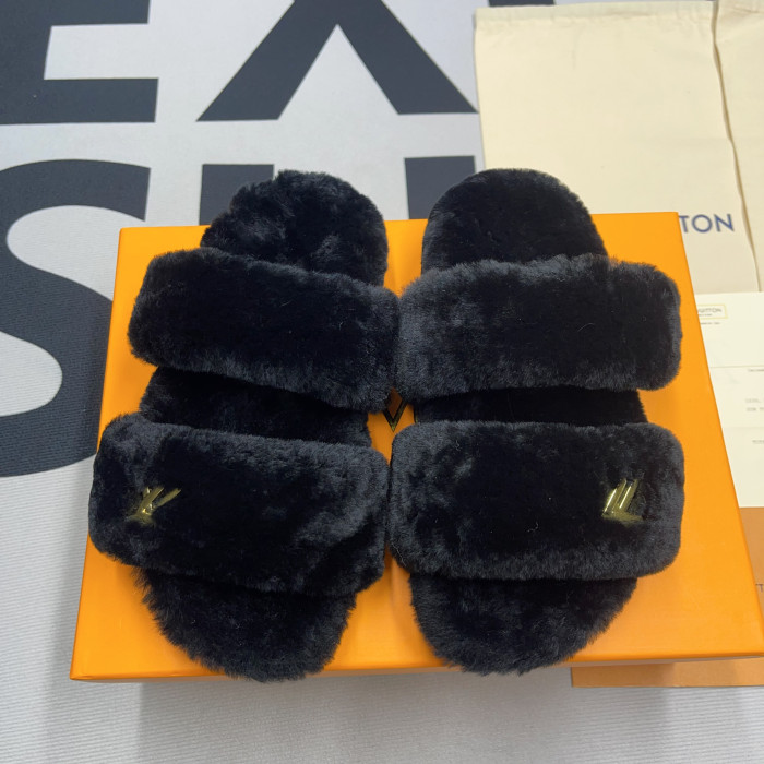 l**is V*t*n lv slide lady women slippers black