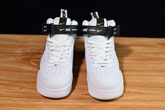nike air force 1 mid utility white black 804609-103